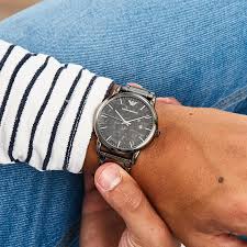 Emporio Armani Luigi AR11155 grey watch worn on wrist