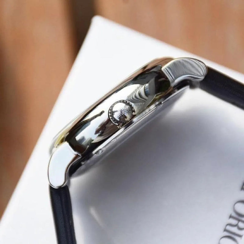 EMPORIO ARMANI Meccanico Black Leather Strap Black Dial Automatic Watch Luigi AR60040 AR60040 - Image 2