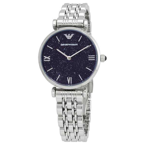 Emporio Armani Quartz Blue Dial Ladies Watch AR11091 - The Watches Men & Co