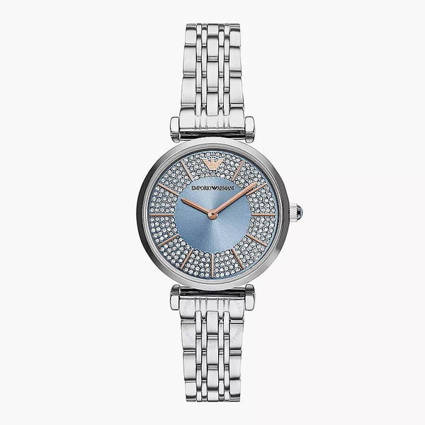 Emporio Armani Quartz Blue Dial Ladies Watch AR11594 - The Watches Men & Co