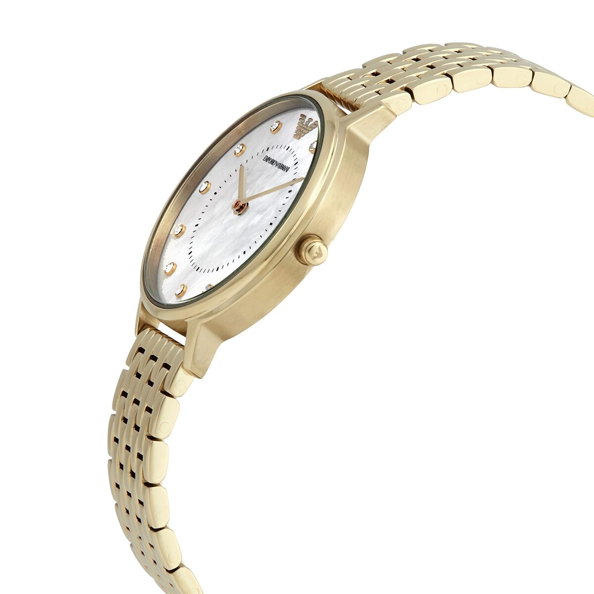 Emporio Armani Quartz Crystal White Mother of Pearl Dial Ladies Watch AR11007 - The Watches Men & CO #2