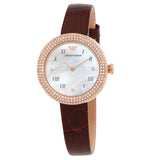 Emporio Armani Quartz Crystal White Mother of Pearl Dial Ladies Watch AR11357 - The Watches Men & Co