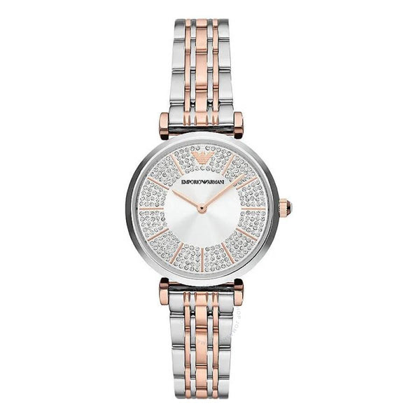 Emporio Armani Quartz Silver Dial Ladies Watch AR11537 - The Watches Men & Co