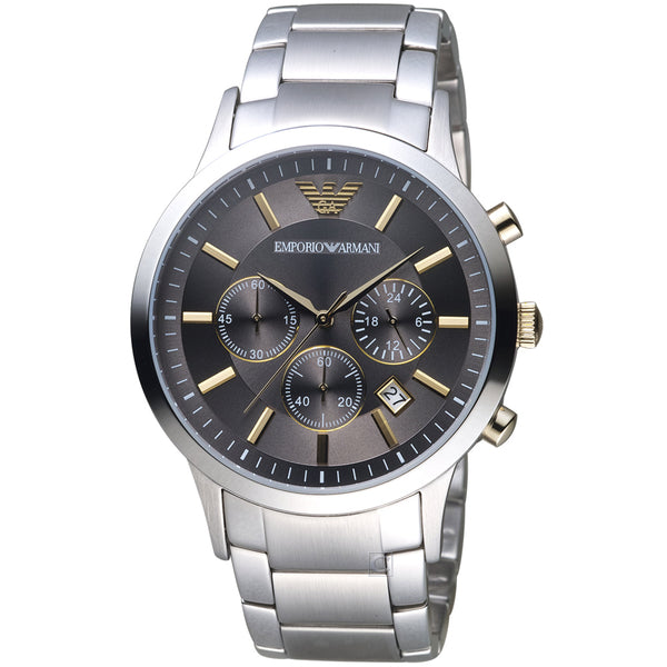 Emporio Armani Renato Chronograph Grey Dial Men’s Watch AR11047 - Watch