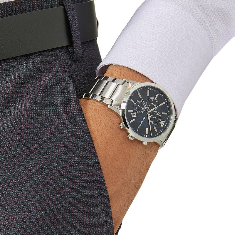 Emporio Armani Renato Chronograph Quartz Blue Dial Men’s Watch AR11164 - Watch