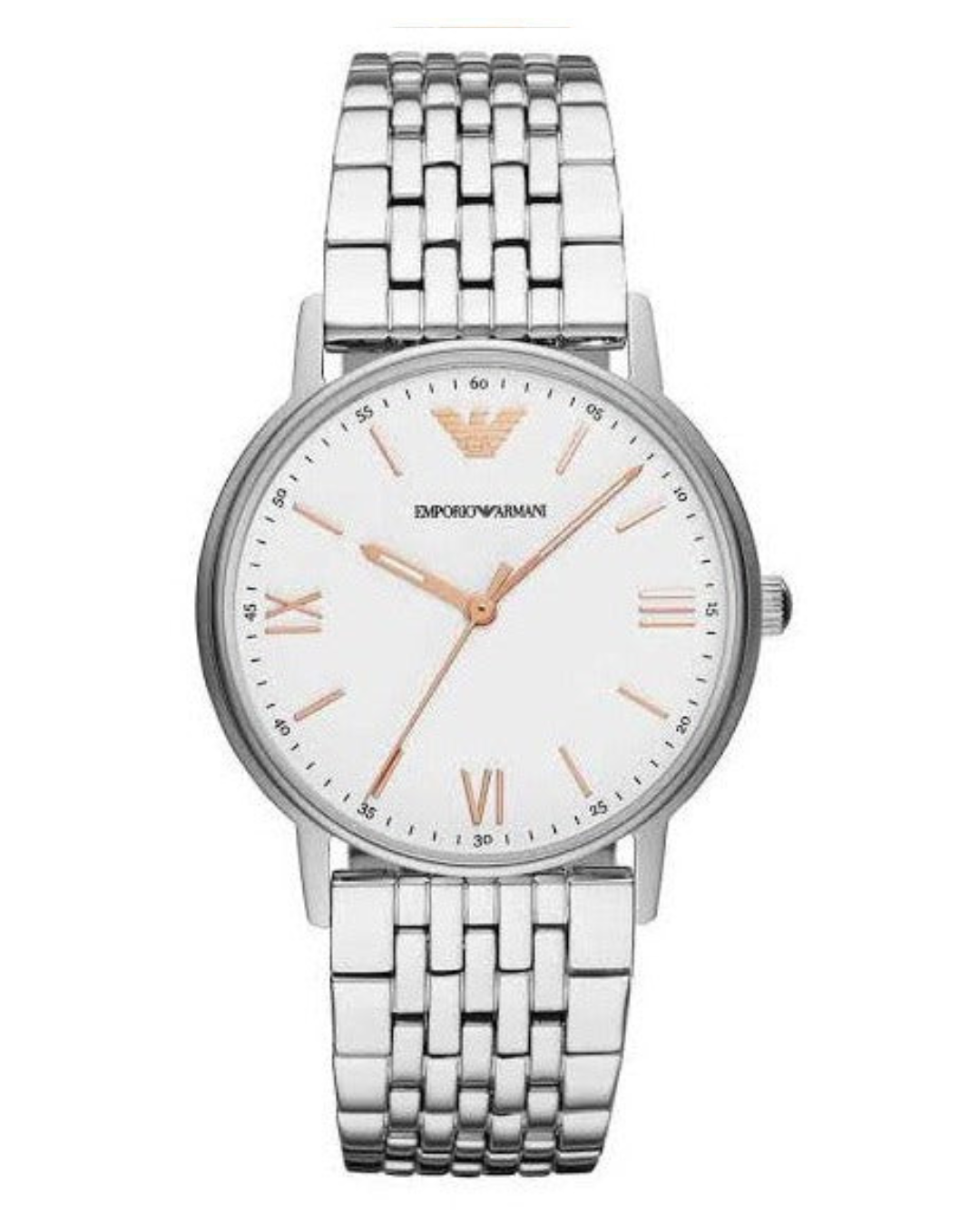 Emporio Armani Stainless White Dial Watch AR80014 - Unisex Watches