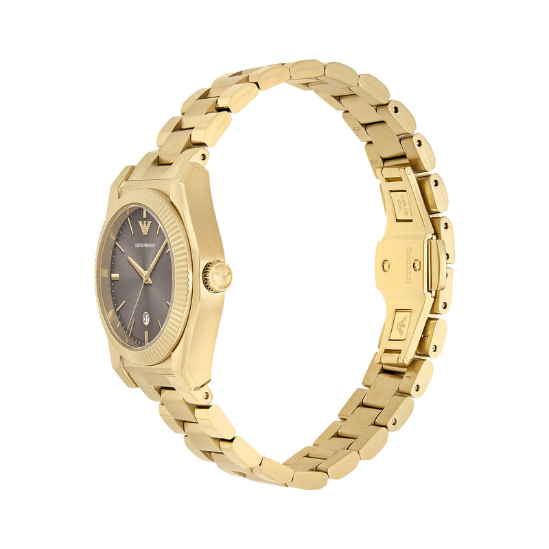 Emporio Armani Three-Hand Gold-Tone Brown Dial Stainless Steel Watch AR11700 AR11700 - Image 5