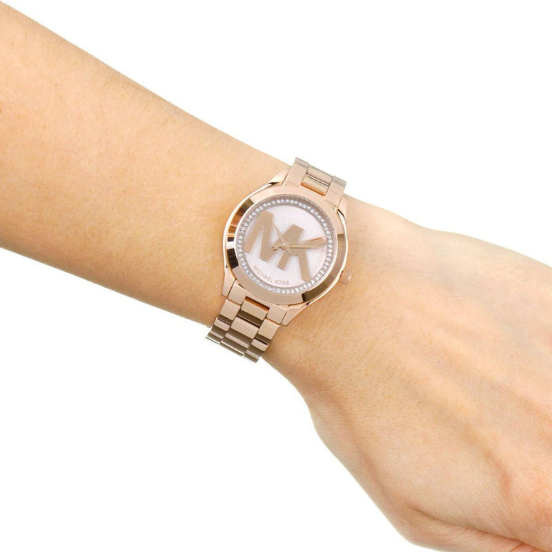 Michael Kors Mini Slim Runway Rose Dial Ladies Watch MK3549