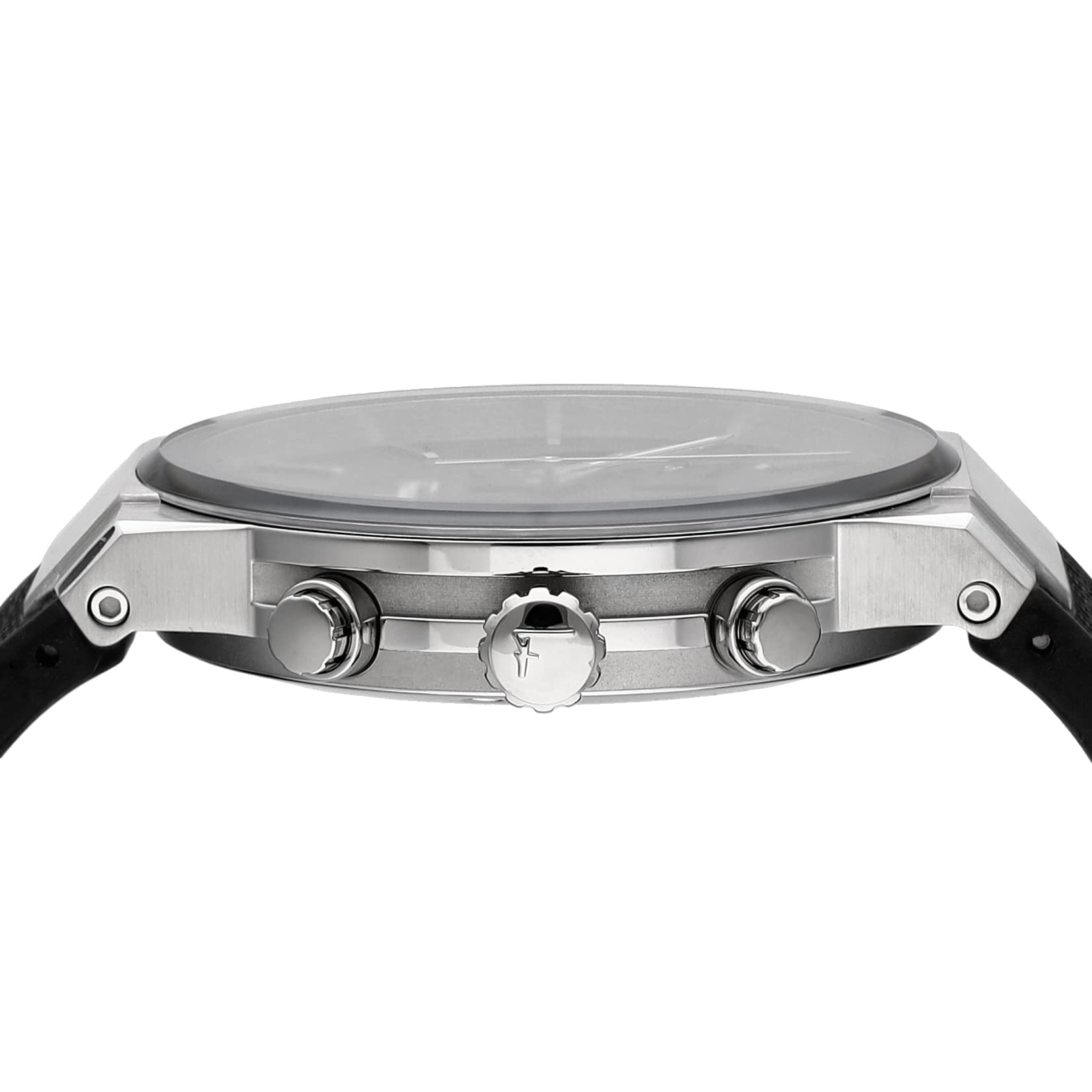 Ferragamo chronograph watch profile view with visible chronograph pushers