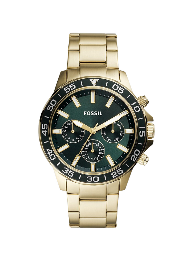 Fossil Bannon Multifunction Gold-Tone Green Dial Men’s Watch BQ2493 - Watch