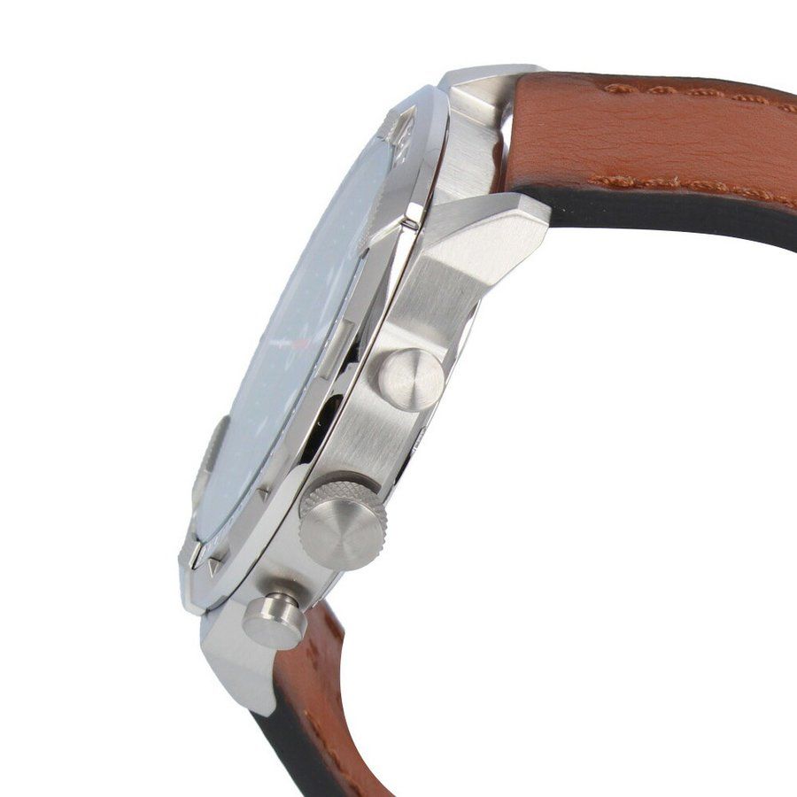 Side profile of Fossil Bronson FS5738 showing case thickness and pushers