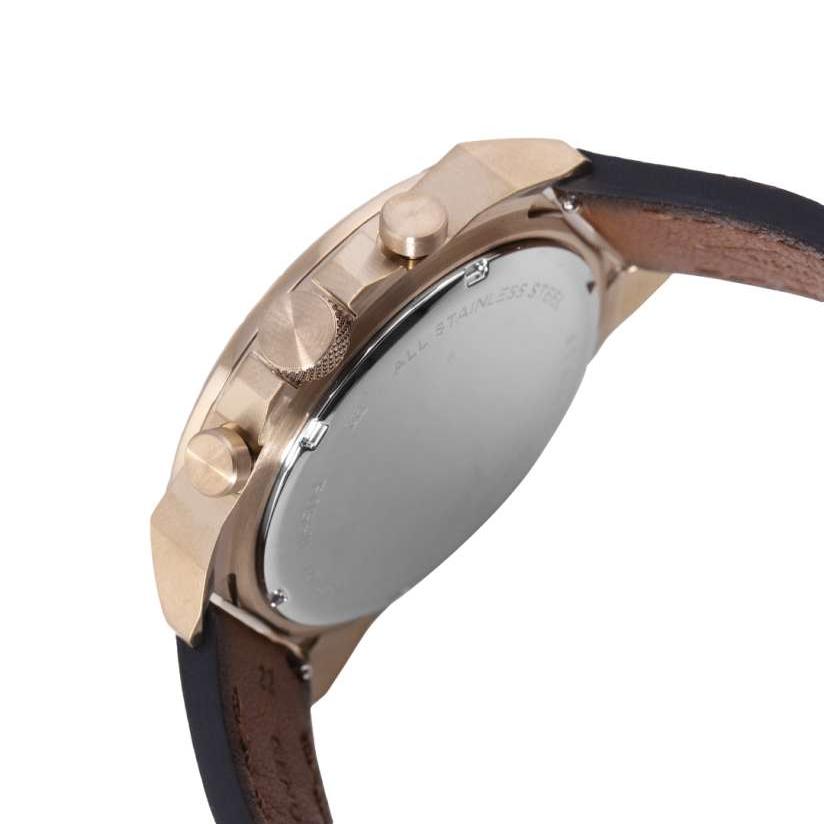 Caseback view of Fossil Bronson watch with metal case visible