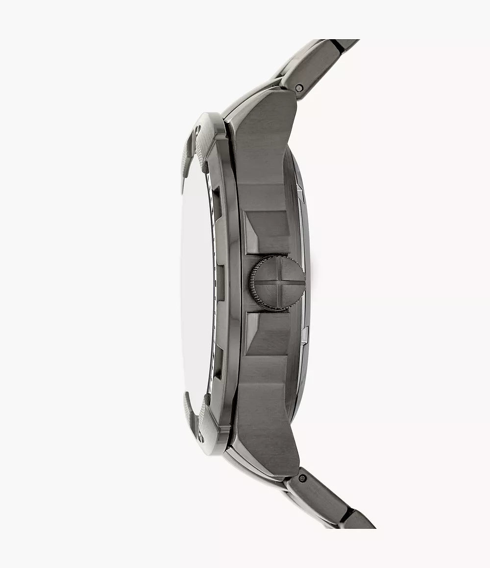 Fossil Bronson ME3218 side profile showing watch case depth and bracelet