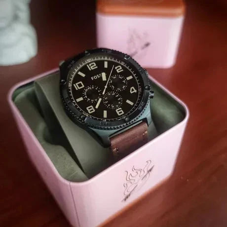 Fossil Brox BQ2802 watch in pink branded box