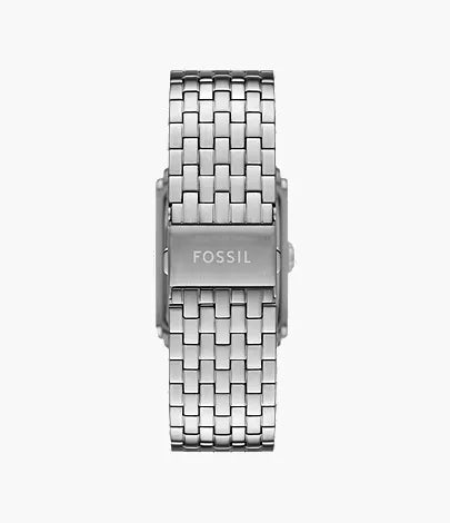 Fossil Carraway FS6008 three-link stainless steel bracelet with integrated clasp closure