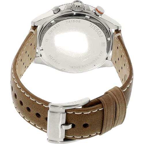 Fossil CH2951 Wakefield Sport watch caseback showing stainless steel case and strap