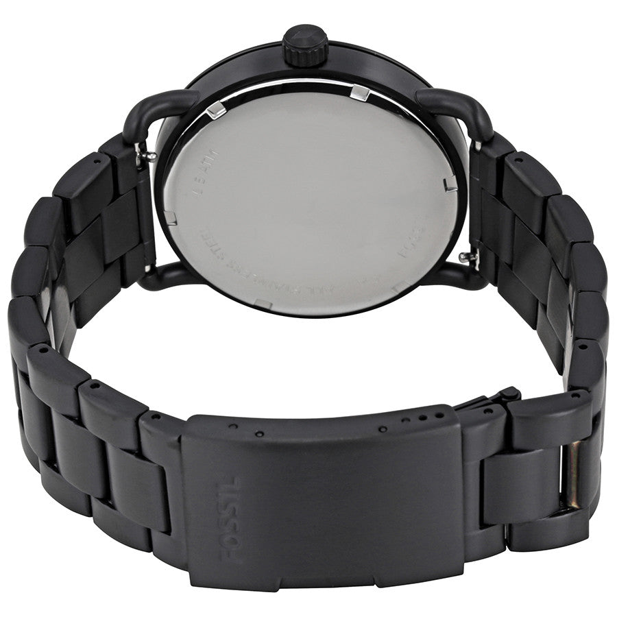 Fossil Commuter FS5277 caseback showing stainless steel back plate and bracelet