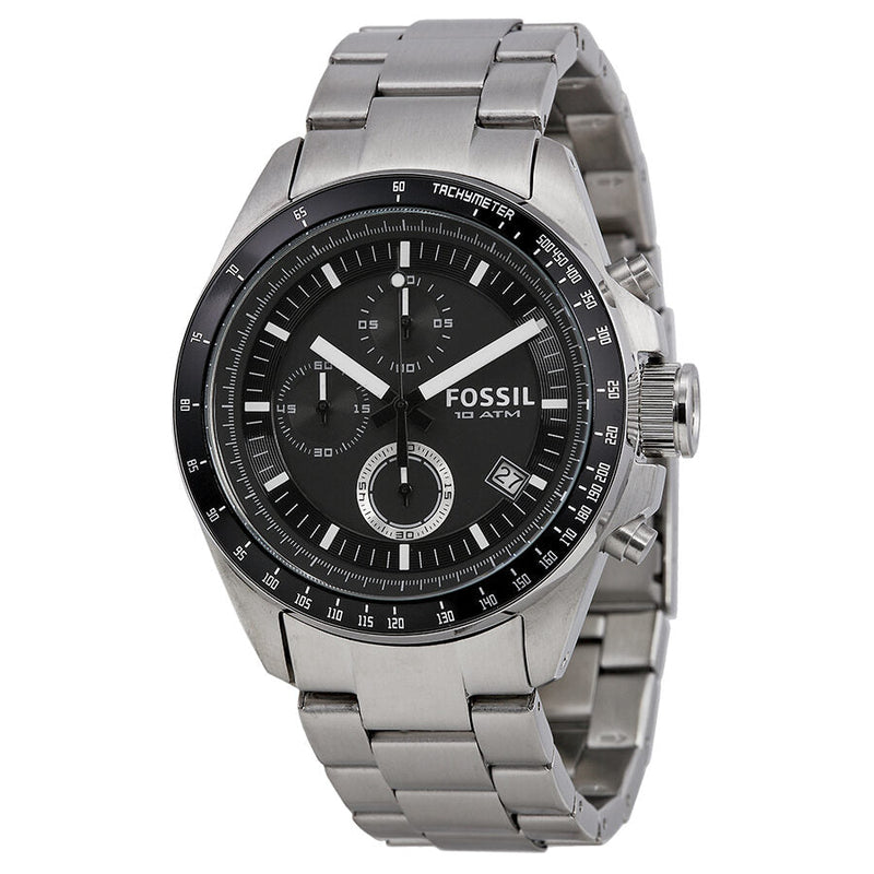 Fossil Decker Chronograph Black Dial Stainless Steel Men's Watch CH2600 - BigDaddy Watches