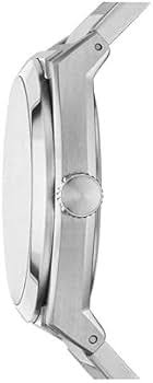 Fossil Everett watch side view showing case profile and bracelet