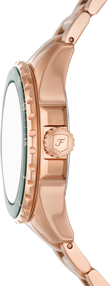 Fossil Gabby ES5371 side profile showing case thickness and bracelet
