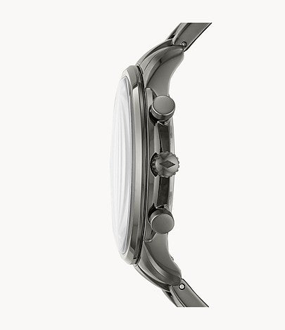 Fossil Goodwin side profile showing stainless steel case thickness and chronograph pushers
