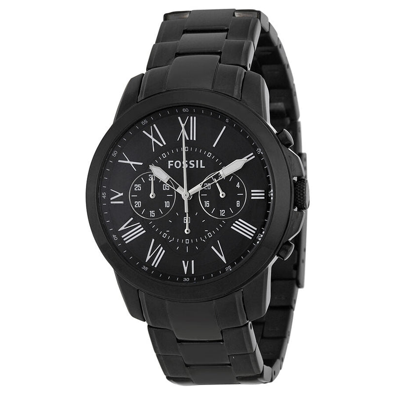 Fossil Grant Chronograph Black Dial Black-plated Men's Watch FS4832 - The Watches Men & CO