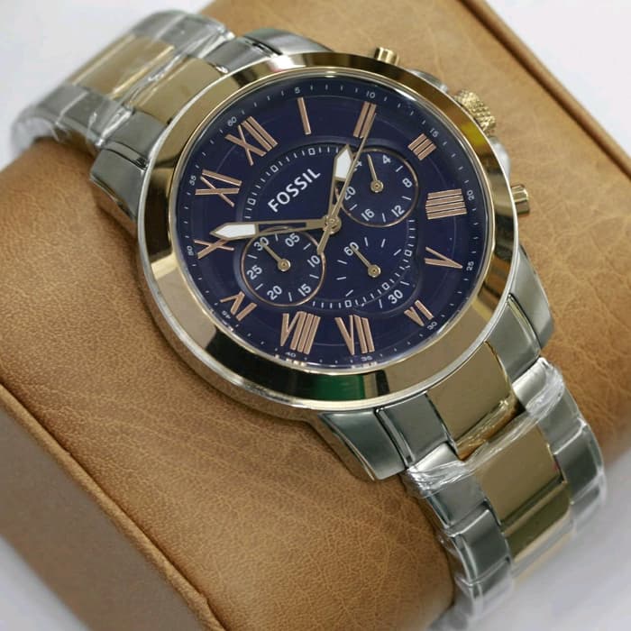 Fossil Grant Chronograph Blue Dial Two-tone Men's Watch FS5024 - The Watches Men & CO #5