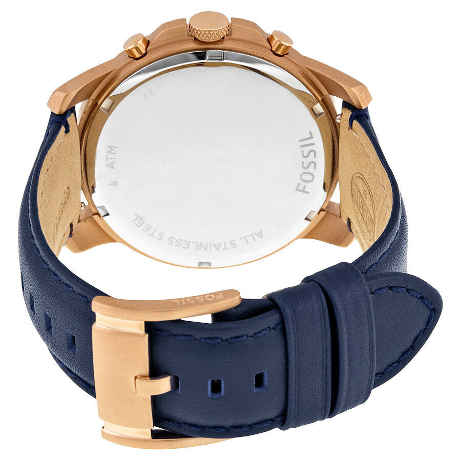 Fossil Grant Multi-Function Navy Dial Navy Leather Men's Watch FS4835 - The Watches Men & CO #3