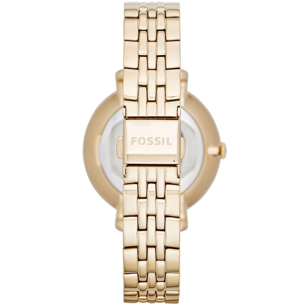 Fossil Jacqueline watch caseback with gold-tone multi-link bracelet