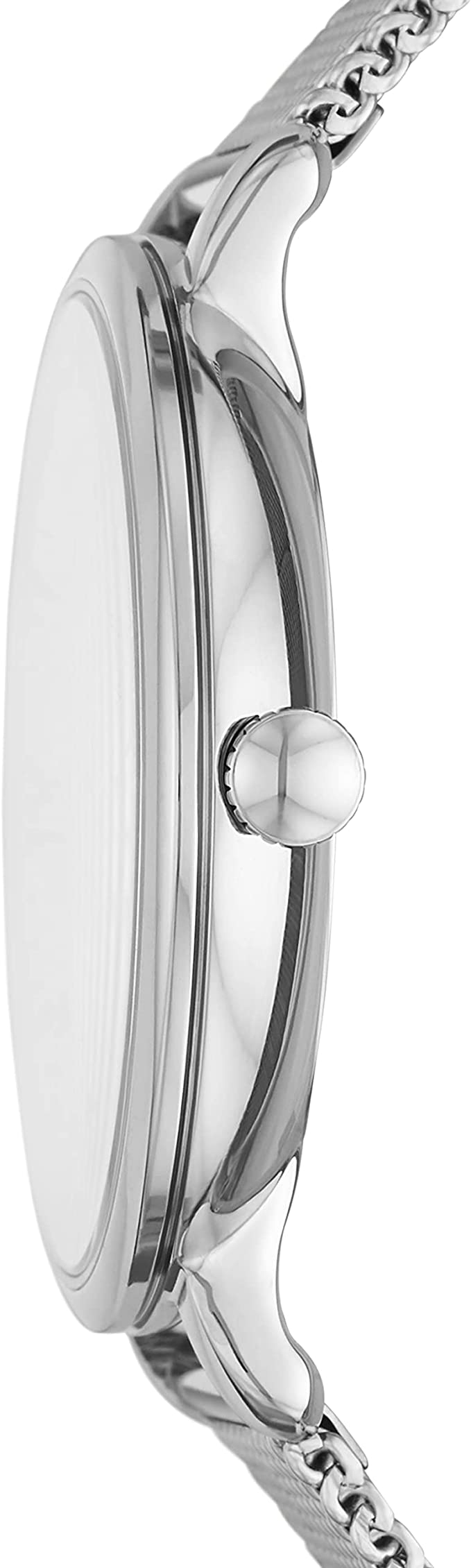 Fossil Jacqueline watch side profile displaying case thickness and strap