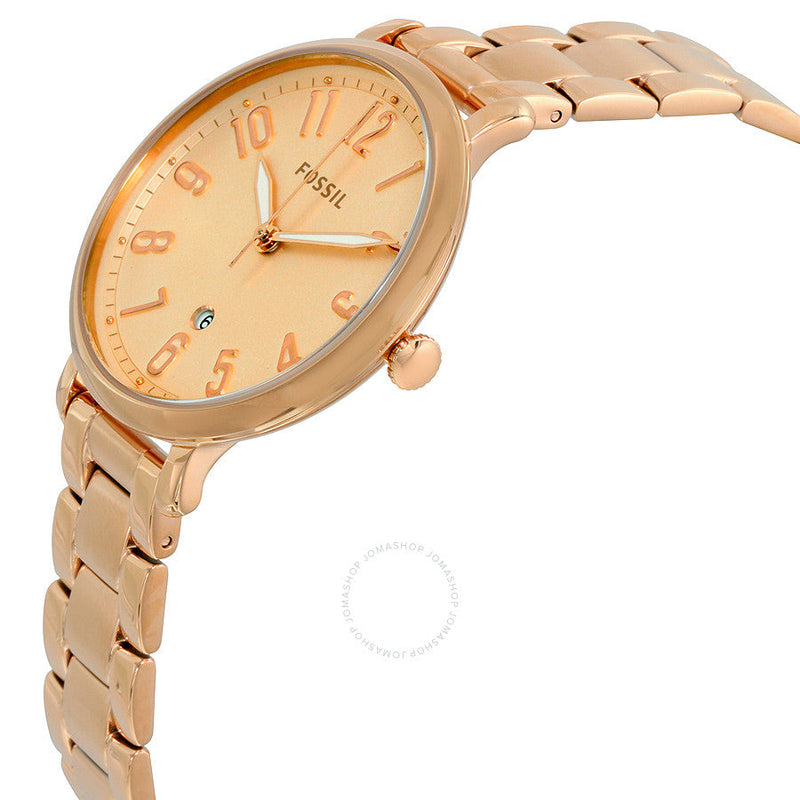 Fossil Jacqueline Rose Gold Dial Ladies Casual Watch ES3970