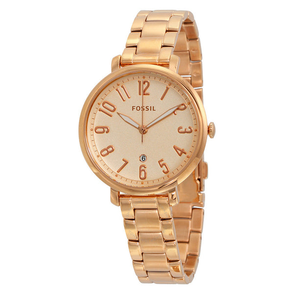 Fossil Jacqueline Rose Gold Dial Ladies Casual Watch ES3970