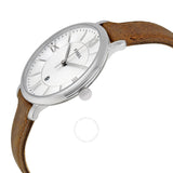 Fossil Jacqueline Silver Dial Tan Leather Strap Ladies Watch ES3708