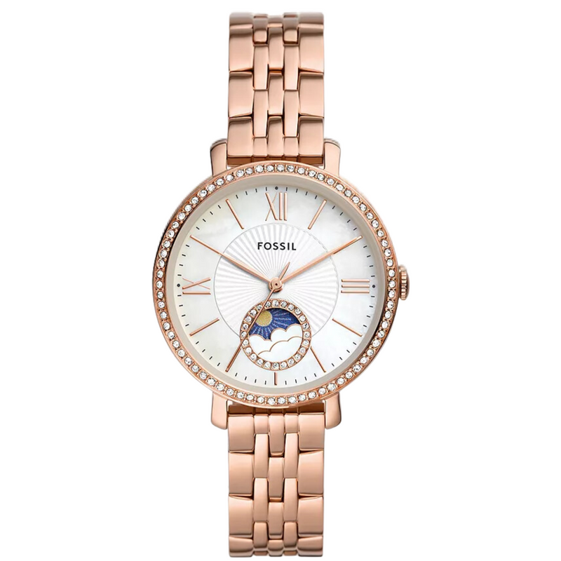 Fossil Jacqueline Sun Moon Rose Gold Women’s Watch ES5165 - Watch