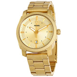 Fossil Machine Gold Dial Yellow Gold Watch FS5264