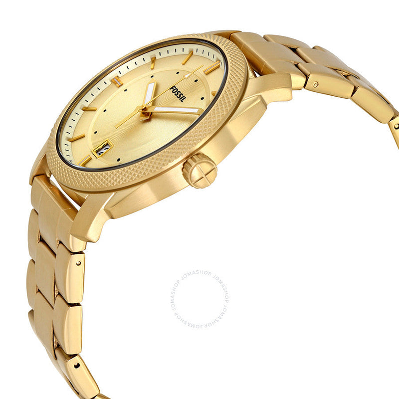 Fossil Machine Gold Dial Yellow Gold Watch FS5264