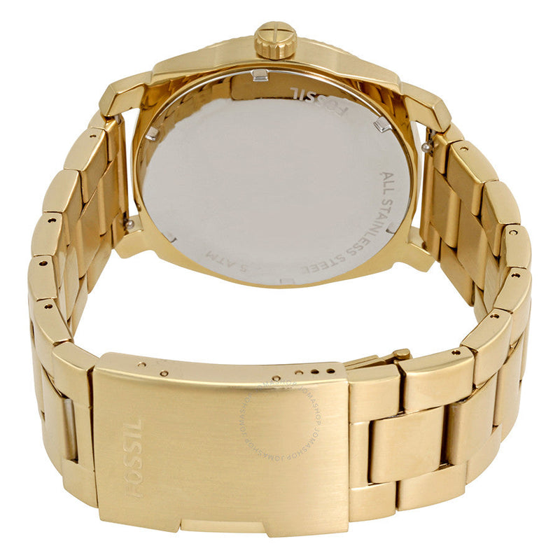 Fossil Machine Gold Dial Yellow Gold Watch FS5264