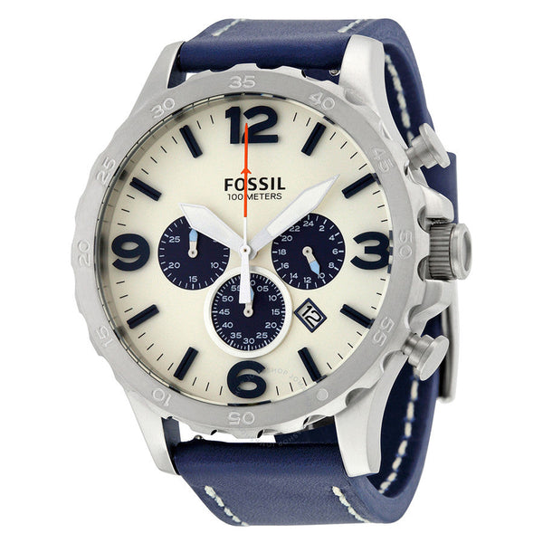 Fossil Nate Chronograph Beige Dial Men's Watch JR1480