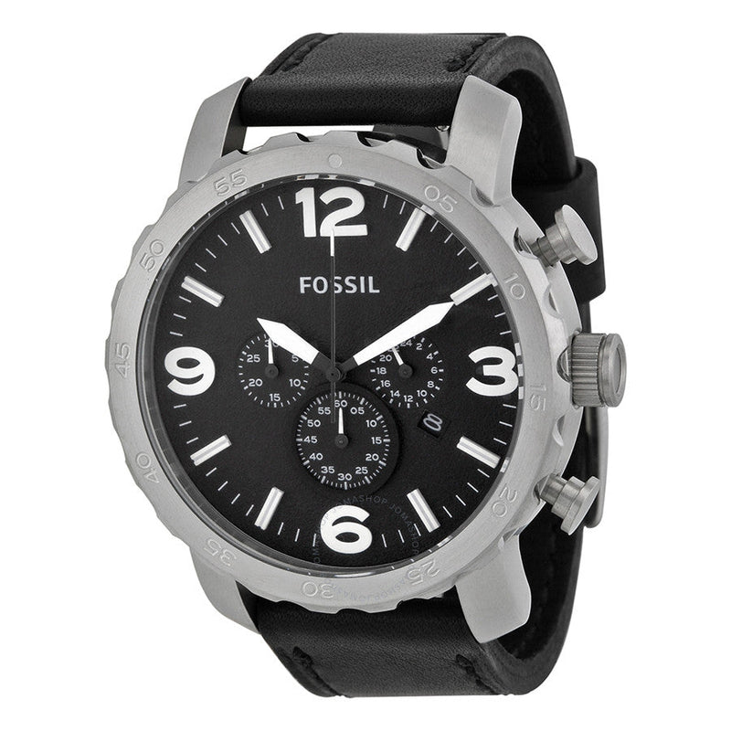 Fossil Nate Chronograph Black Dial Men's Watch JR1436