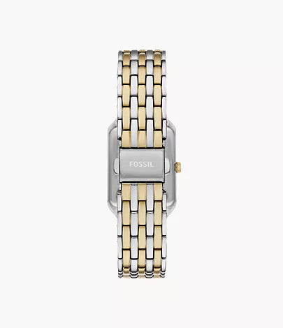 Fossil Raquel two-tone stainless steel bracelet with rectangular case back