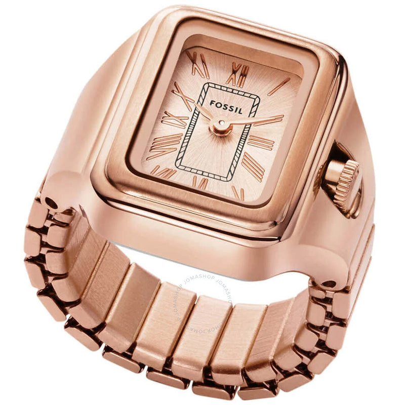 Fossil Raquel Watch Ring Quartz Rose Gold Dial Ladies Watch ES5345 - The Watches Men & Co