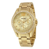 Fossil Riley Multifunction Champagne Diamond Ladies Watch ES3203