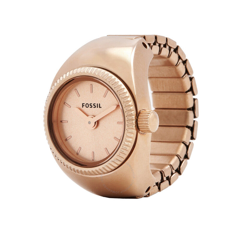 Fossil Rose Gold-Tone Quartz Ladies Watch Ring ES5247 - The Watches Men & Co #2