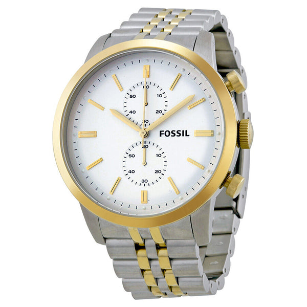 Fossil Townsman Chronograph Silver Dial Two-Tone Steel Men's Watch FS4785 - BigDaddy Watches