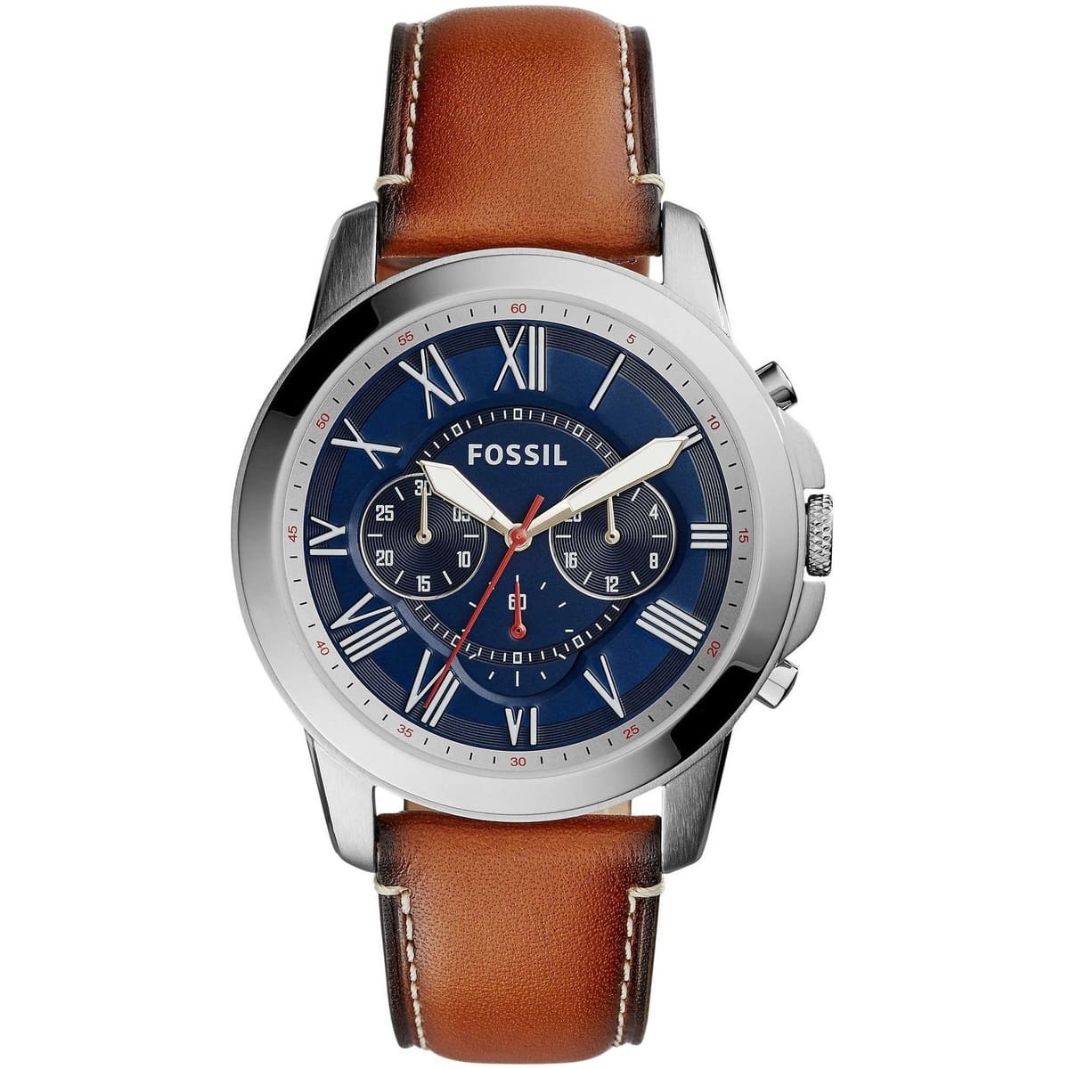 Fossil Grant Chronograph Navy Blue Dial Watch FS5210