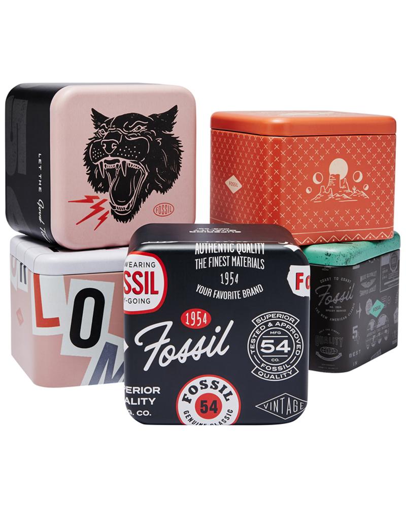 Fossil SPORT TOUR watch presentation box and branded packaging collection