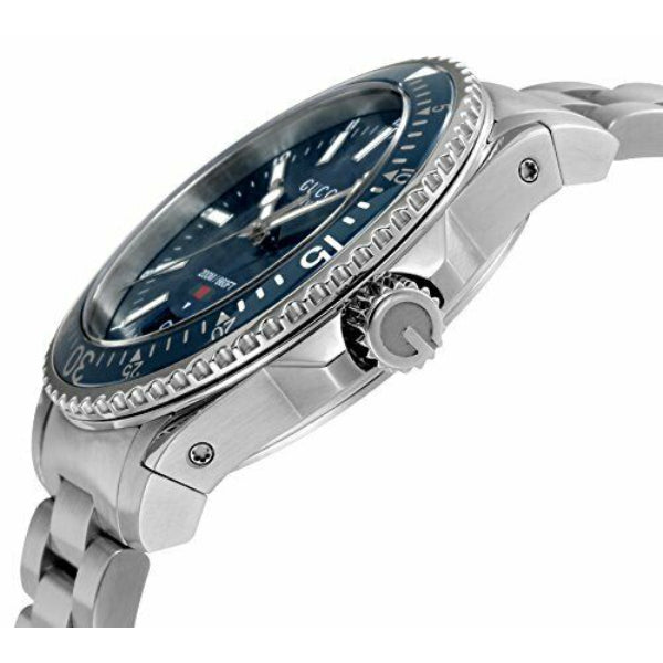 Gucci Dive 40mm watch side profile showing case, bezel, and crown