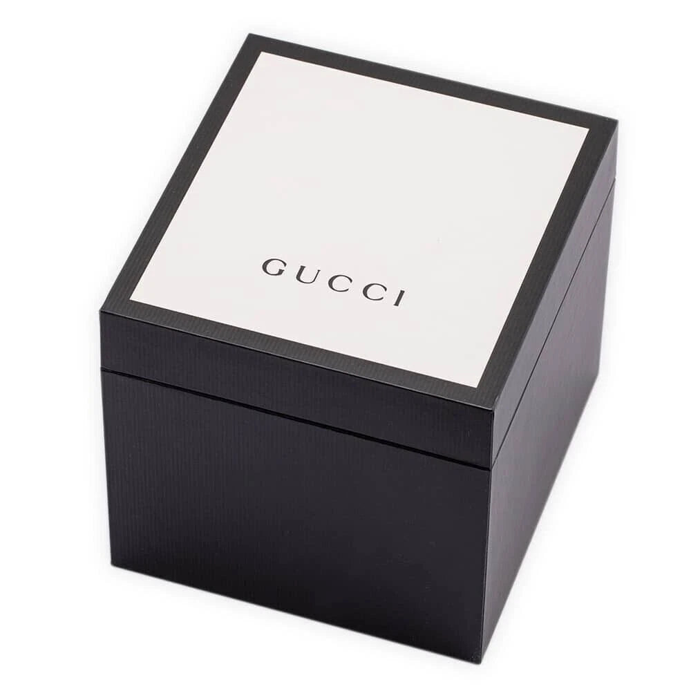 Gucci branded black presentation box with white lid