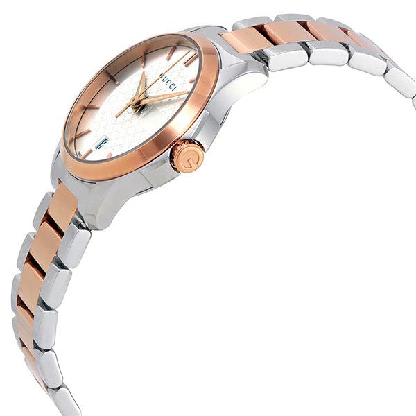 Gucci G-Timeless 27mm watch side view showing full bracelet and profile