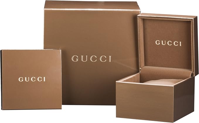Gucci G-Timeless watch packaging with branded box and gift presentation